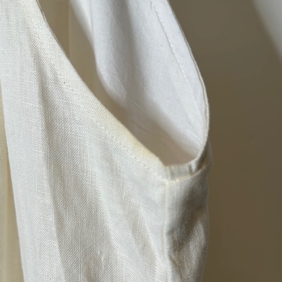 Cream Linen Halter Dress - Picture 5 of 9